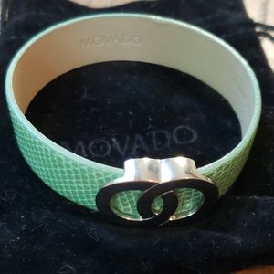 Genuine Movado Lizard Cuff Bracelet